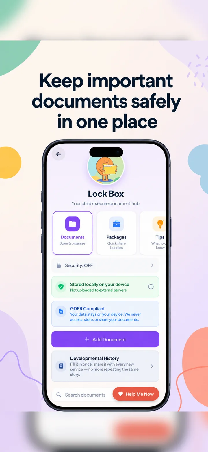 NuGo Lock Box document screen